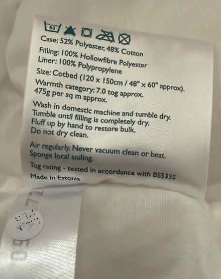 Photo of free 2 cot duvets as new (Burbage SK17) #3