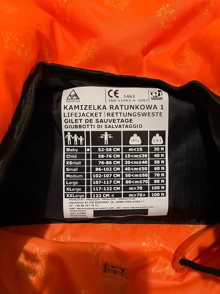 Photo of free Infant life jacket (Oakridge - RG21) #2