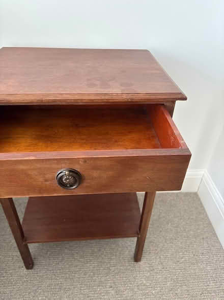 Photo of free Wooden side table with drawer (IP6 8UJ IP6 8NH) #2