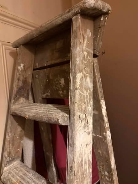 Photo of free Tall wooden stepladder (Coley Ave Area RG1) #3