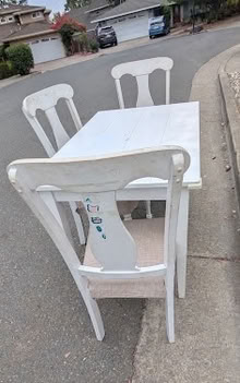 Photo of free White table and chairs (Cupertino, CA 95014) #3