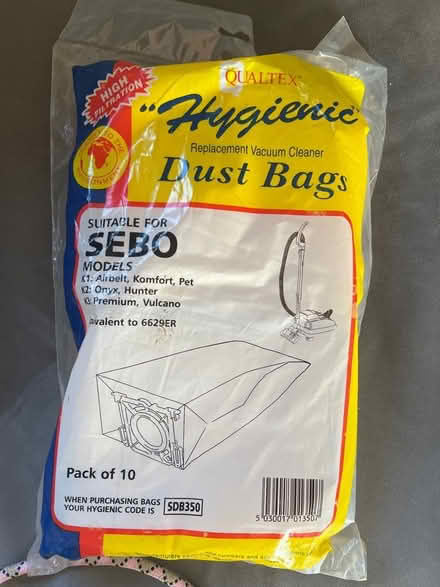 Photo of free Sebo vaccum cleaner bags (Broxbourne EN10) #1