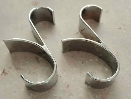 Photo of free Pair of chromed plastic hooks and/or a set of 16 coat hooks (Broadstone BH18) #2