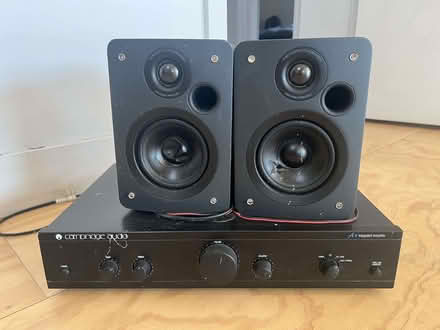 Photo of free Cambridge Audio amplifier and two speakers (Cromer NR27) #1