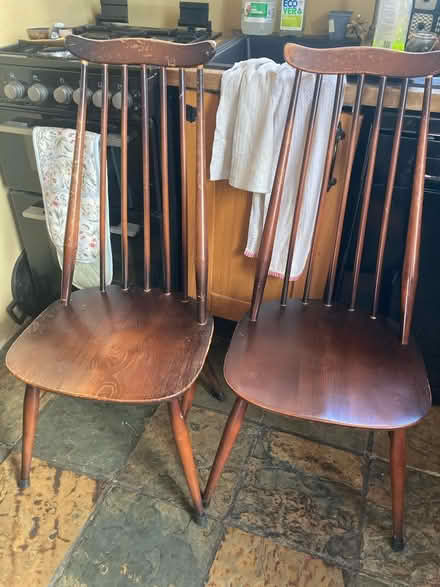 Photo of free 4 x wooden chairs (Pontypridd, CF37) #1
