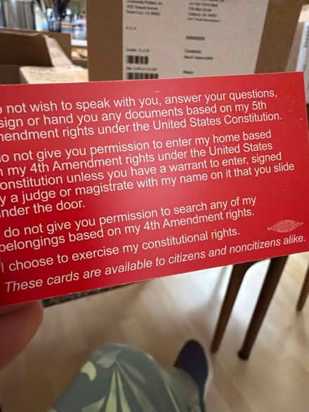 Photo of free Know your rights cards, Punjabi (Berkeley) #2