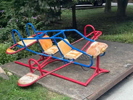 Photo of free Kids metal airplane seesaw (Takoma Park at Piney Br/410) #1