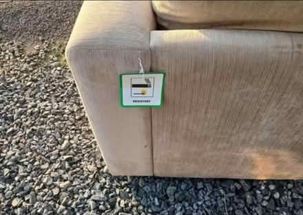 Photo of free Tan material three seater settee (Helston TR13) #3