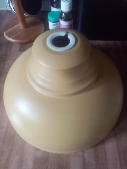 Photo of free Yellow metal light shade (keighley) (Keighley bd20) #1