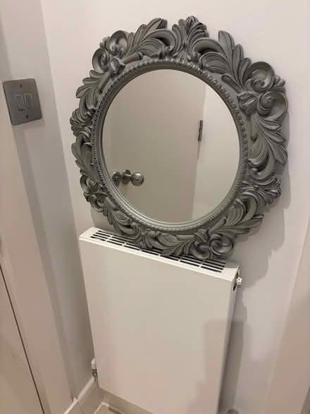Photo of free Vintage Grey Round Mirror 51cm (W1W 6) #1