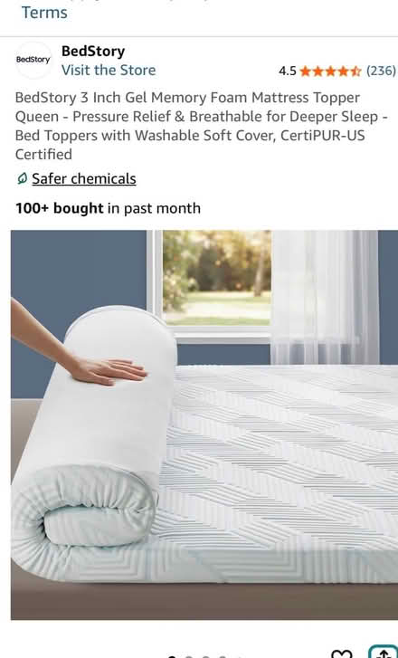 Photo of free 3 inch memory foam mattress topper (Sunnyvale community center) #1