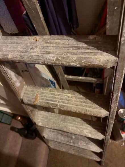 Photo of free Tall wooden stepladder (Coley Ave Area RG1) #1