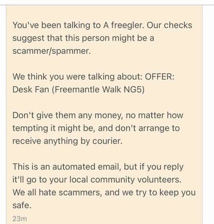 Photo of free Notification received about address (Freemantle Walk NG5) #1