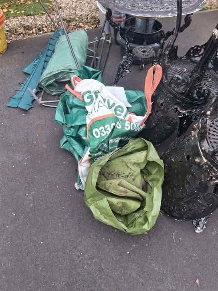 Photo of free Bistro table & 4 chairs, plastic garden edging, plastic pots (Eccleston PR7) #2