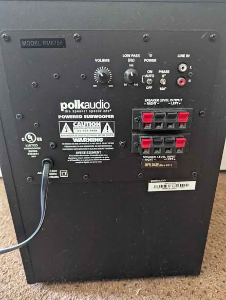 Photo of free Polk Audio Subwoofer (Westboro) #2