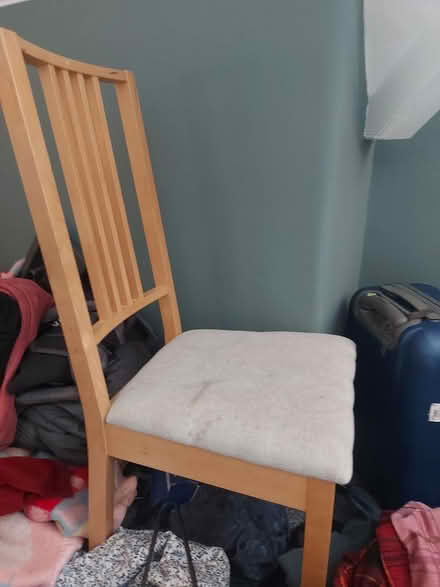 Photo of free 3 dining chairs- white fabric seat (Eastbourne BN21) #1