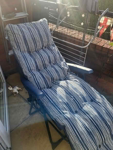 Photo of free Argos Sun Lounger, navy blue (Saint Luke's EC1V) #1