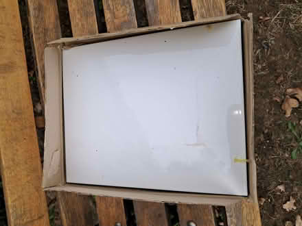 Photo of free One box of new white ripple tiles 20cm x 25cm (24 tiles) (Greenstead Green CO9) #2