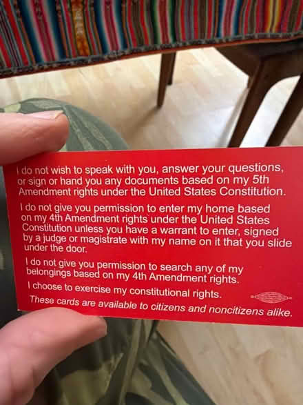 Photo of free Know your rights cards (Berkeley) #2