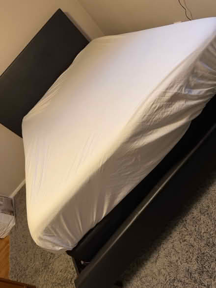 Photo of free Full size bed mattress and frame (Watertown) #1