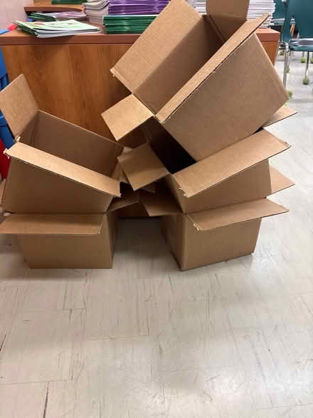 Photo of free Five (5) 10”x9”x10” Cardboard Boxes (South Brampton) #1