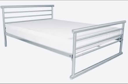 Photo of free Double Bed frame silver metal (Watford area WD25) #2
