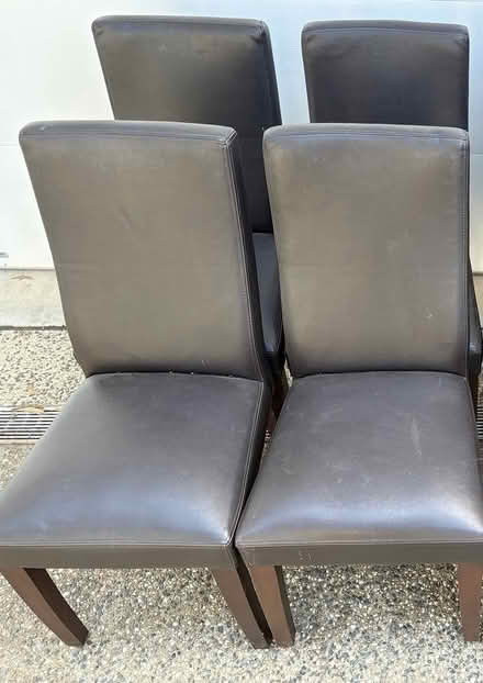 Photo of free 4 x Leather Dining Chairs (Church St, Mitcham) #1