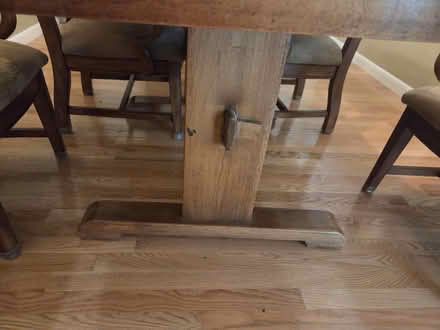 Photo of free large sturdy wood table (palm harbor CR 1 Tpa Road) #4