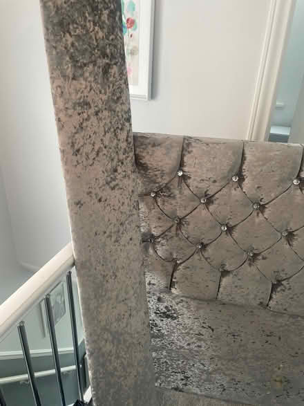 Photo of free Double bed silvery grey complete frame , no mattress) . (Dales Brow M27) #2