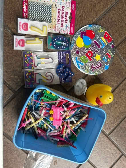 Photo of free Various birthday candles and badge (Loxley S6) #1