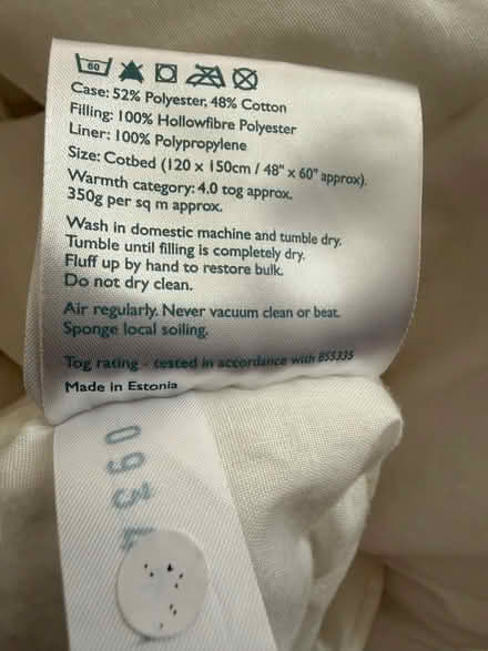 Photo of free 2 cot duvets as new (Burbage SK17) #2