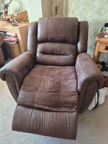 Photo of free Faux suade/leather recliners with heat and massage (Waterthorpe S20) #2