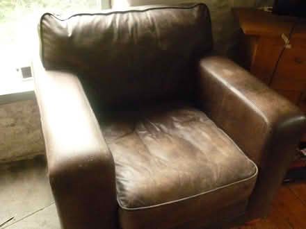 Photo of free 2 real leather armchairs (Blagdon BS40) #1