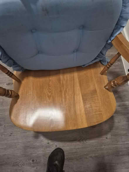 Photo of free Wood chair with cushion (76102) #2