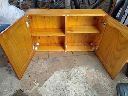 Photo of free Solid pine slimline wall cupboard, 76cm long (Lower Earley RG6) #2