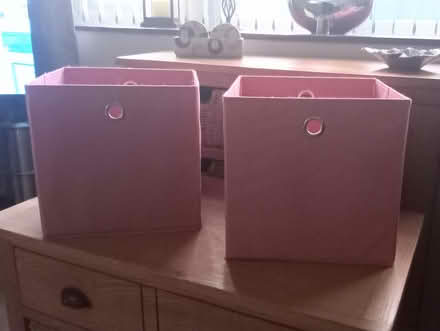 Photo of free Fabric Storage box x 2 Pink (Penketh WA5) #1