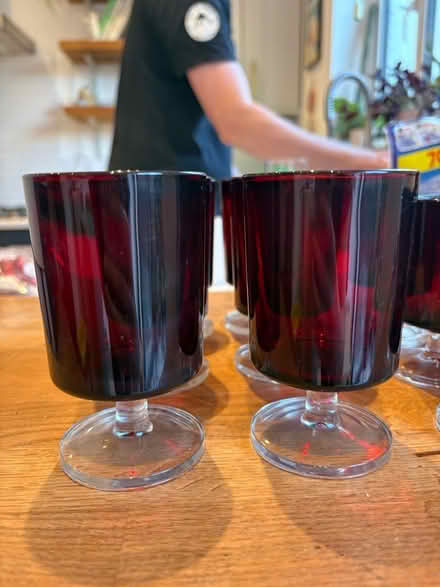 Photo of free 12 x Vintage 1970s French Luminarc Cavalier Ruby Wine Glasse (Merton SW19) #2
