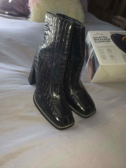Photo of free Black patent boots size 6 (Selhurst SE25) #1
