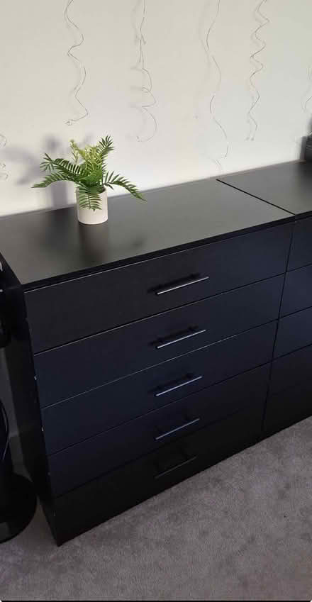 Photo of free Two Black Chest of Drawers (Putney Vale SW15 3) #2