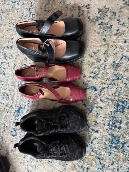 Photo of free 2 pairs of shoes with heels and a pair of trainers size 37 (St Albans AL3) #1
