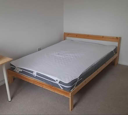 Photo of free IKEA double bed, pine, N17 (N17 9DQ) #2