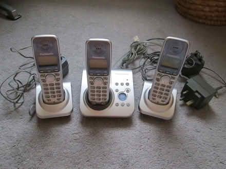 Photo of free Set of 3 Panasonic landline phones (Linslade LU7) #1