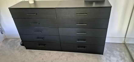 Photo of free Two Black Chest of Drawers (Putney Vale SW15 3) #1