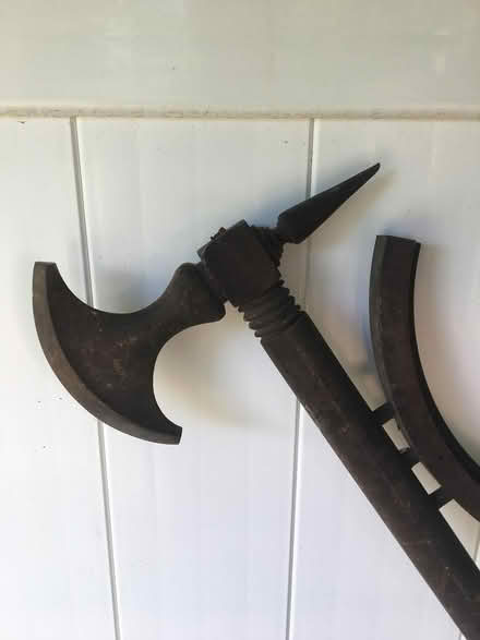 Photo of free pair of decorative wooden axes (Near Reading train station) #2