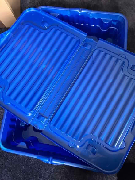 Photo of free 2 rigid plastic underbed storage crates, slight damage (Wanstead IG4) #4