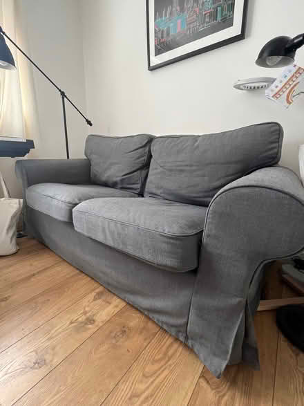 Photo of free Grey 2 seater Ektorp sofa (Lexden CO3) #1