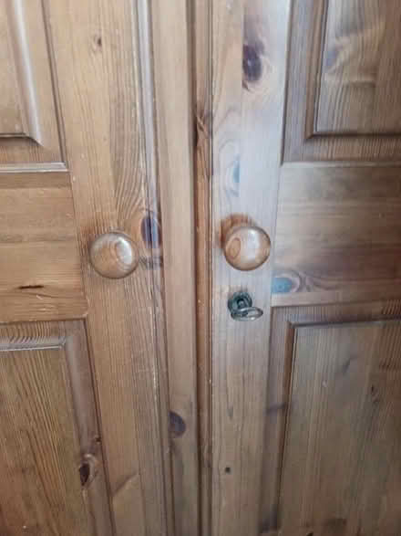 Photo of free Double door pine wardrobe with removable blanket box (Lavender Hill SW11) #4