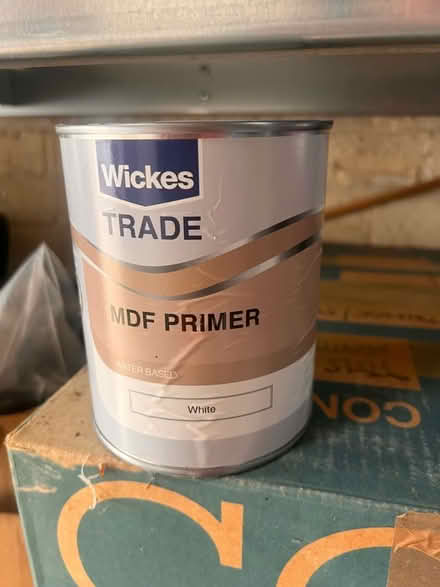 Photo of free 1 litre MDF white primer paint - almost full (Upper Wolvercote OX2) #1