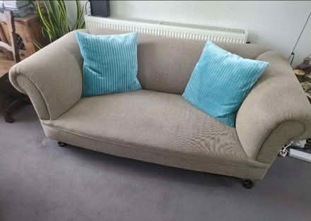 Photo of free Two-Seater Sofa, Beige (Loftus Road W12) #1