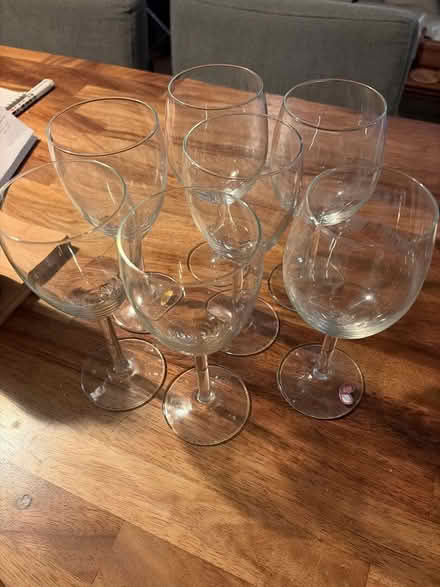Photo of free Seven wine glasses (N7 - Barnsbury) #1